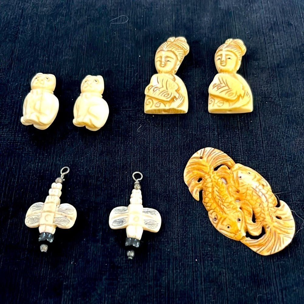 Bone beads for jewelry making